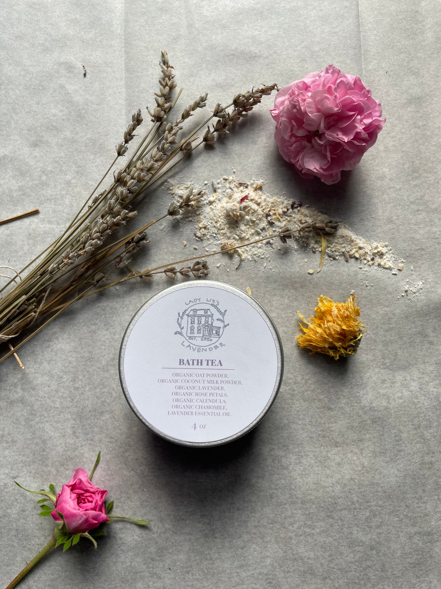Lavender, Rose & Calendula Bath Tea