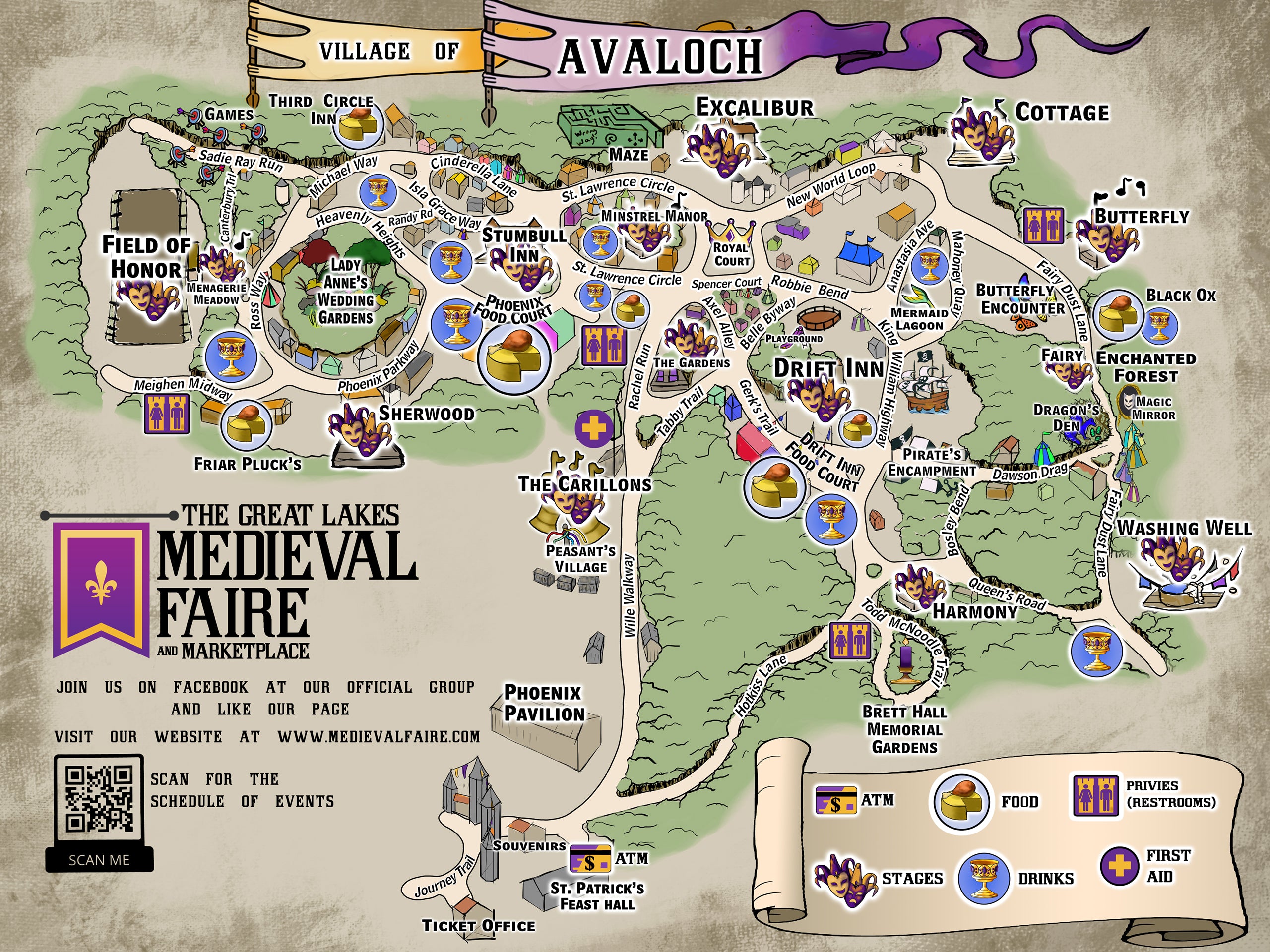 Great Lakes Medeival Faire Map